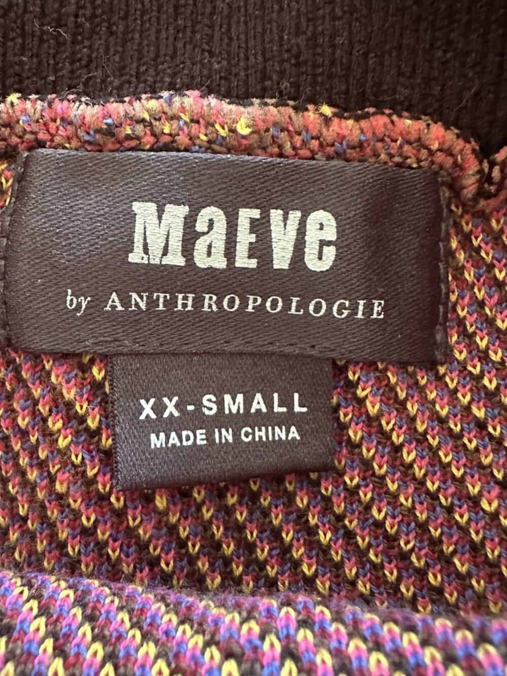 Maeve Anthropologie Floral Granny Square Skirt Women XXS Knit Boho Rainbow Flowe - Picture 3 of 7